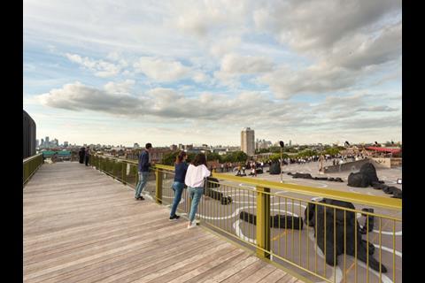 Cooke Fawcett Architects - viewing platform and kiosk project for Bold Tendencies, Peckham